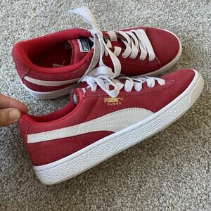 Puma Suede Classic Lace Up Sneakers Casual Shoes US Size 6 Red/White
